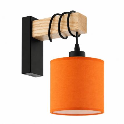 BRILAGI - Wall light NUBILA 1xE27/60W/230V brown/black/orange