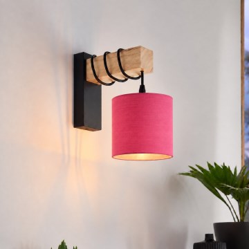 BRILAGI - Wall light NUBILA 1xE27/60W/230V brown/black/pink