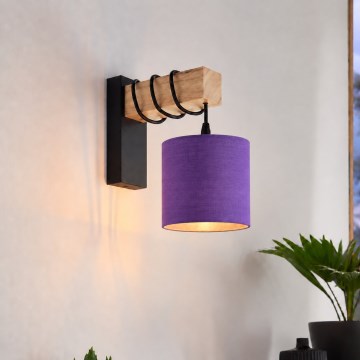 BRILAGI - Wall light NUBILA 1xE27/60W/230V brown/black/purple