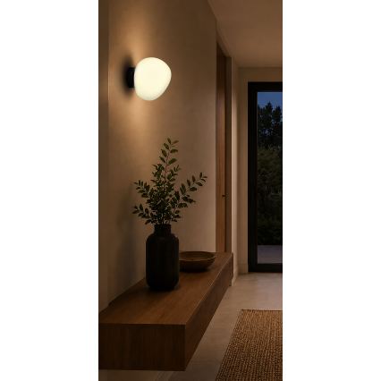 BRILAGI - Wall light PEBBLES 1xE27/40W/230V dia. 20 cm black