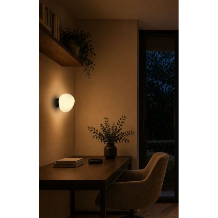 BRILAGI - Wall light PEBBLES 1xE27/40W/230V dia. 20 cm black