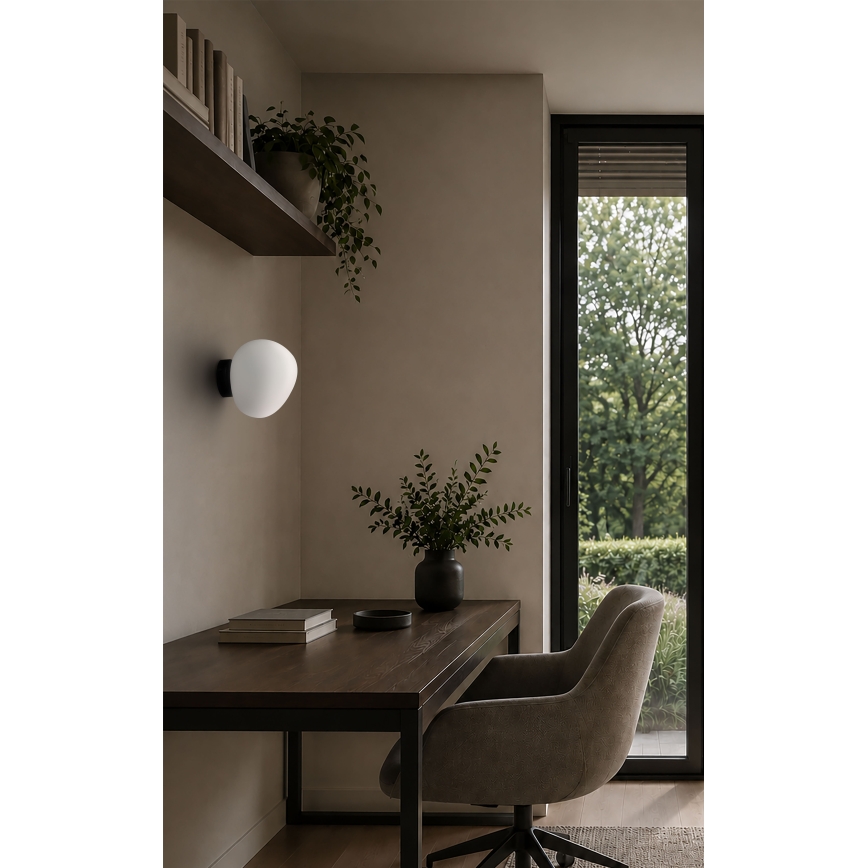 BRILAGI - Wall light PEBBLES 1xE27/40W/230V dia. 20 cm black