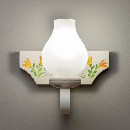 Brilagi - Wall light QUEEN 1xE14/40W/230V beech/creamy