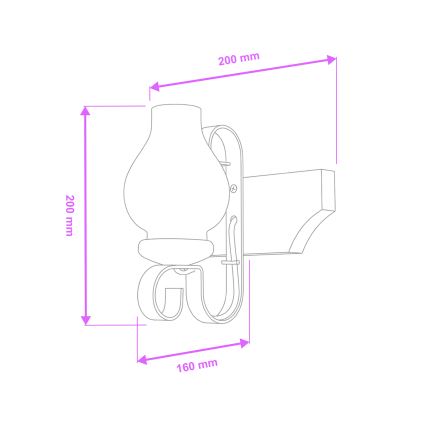 Brilagi - Wall light QUEEN 1xE14/40W/230V beech/creamy
