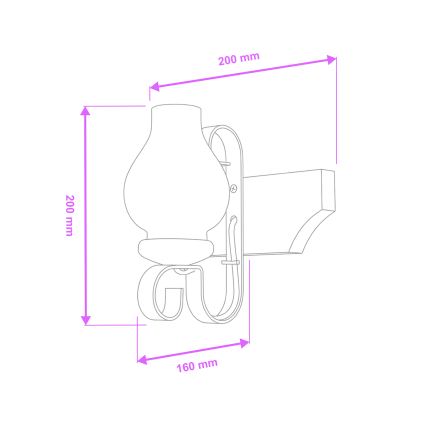Brilagi - Wall light QUEEN 1xE14/40W/230V beech
