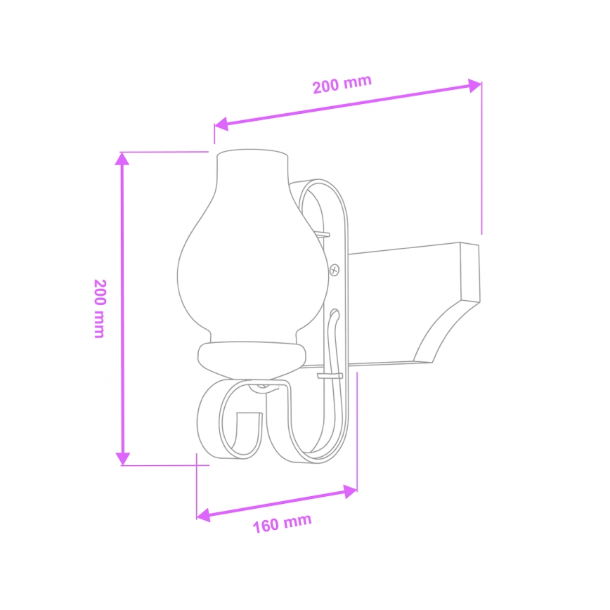 Brilagi - Wall light QUEEN 1xE14/40W/230V beech