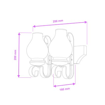 Brilagi - Wall light QUEEN 2xE14/40W/230V beech