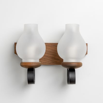 Brilagi - Wall light QUEEN 2xE14/40W/230V beech/walnut