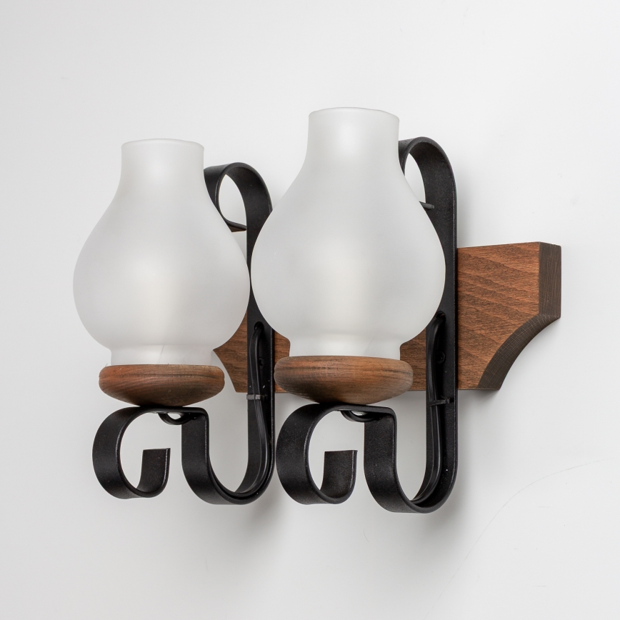 Brilagi - Wall light QUEEN 2xE14/40W/230V beech/walnut