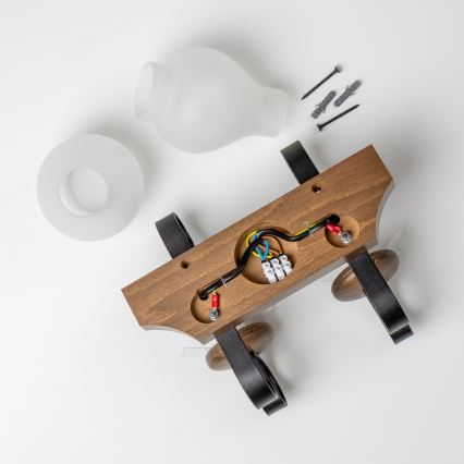 Brilagi - Wall light QUEEN 2xE14/40W/230V beech/walnut