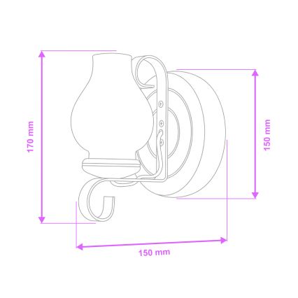 Brilagi - Wall light ROATA APLICA 1xE14/40W/230V beech