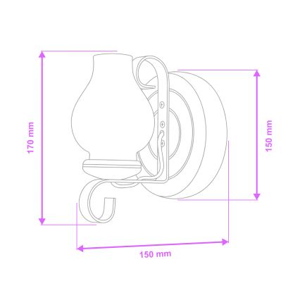 Brilagi - Wall light ROATA APLICA 1xE14/40W/230V beech/walnut