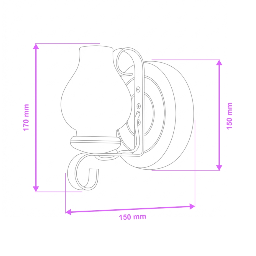 Brilagi - Wall light ROATA APLICA 1xE14/40W/230V beech/walnut