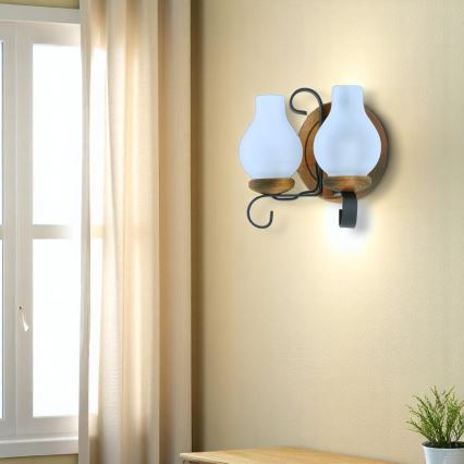 Brilagi - Wall light ROATA APLICA 2xE14/40W/230V beech
