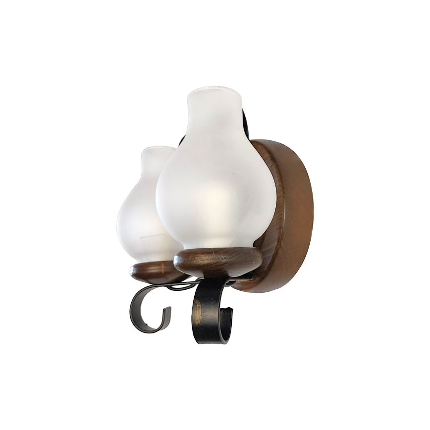 Brilagi - Wall light ROATA APLICA 2xE14/40W/230V beech/walnut