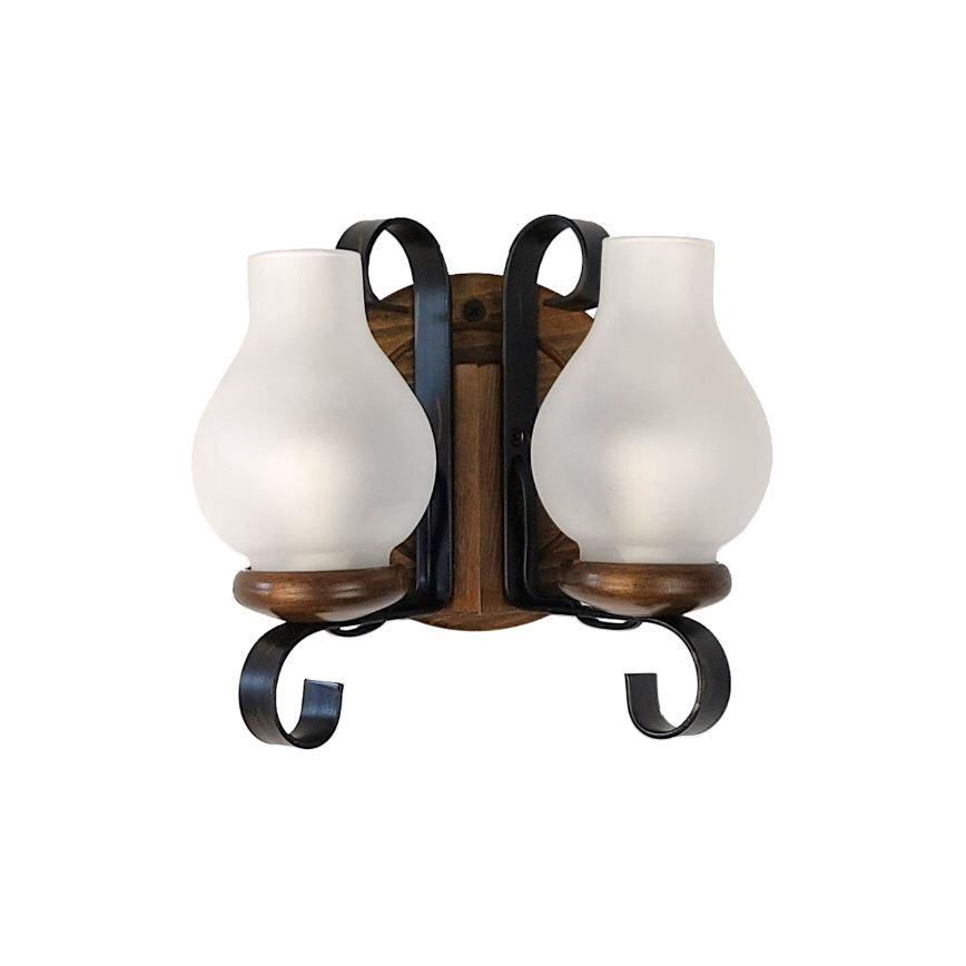 Brilagi - Wall light ROATA APLICA 2xE14/40W/230V beech/walnut