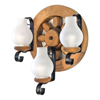 Brilagi - Wall light ROATA APLICA 3xE14/40W/230V beech