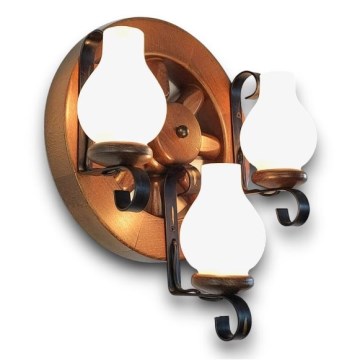 Brilagi - Wall light ROATA APLICA 3xE14/40W/230V beech/walnut