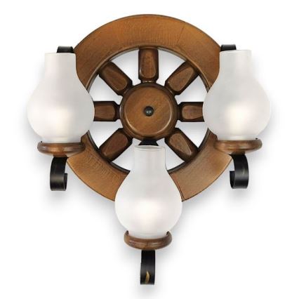 Brilagi - Wall light ROATA APLICA 3xE14/40W/230V beech/walnut