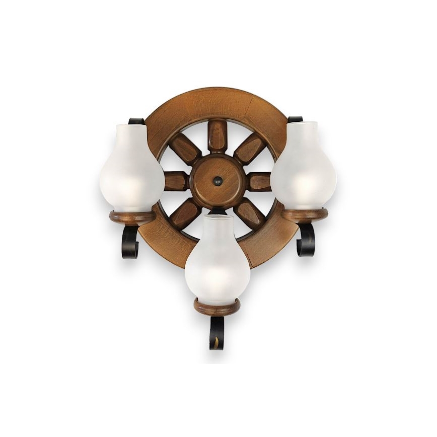 Brilagi - Wall light ROATA APLICA 3xE14/40W/230V beech/walnut