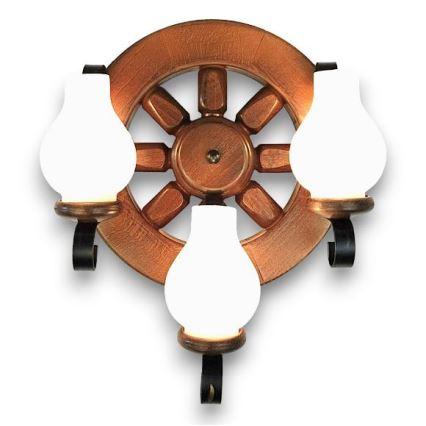 Brilagi - Wall light ROATA APLICA 3xE14/40W/230V beech/walnut