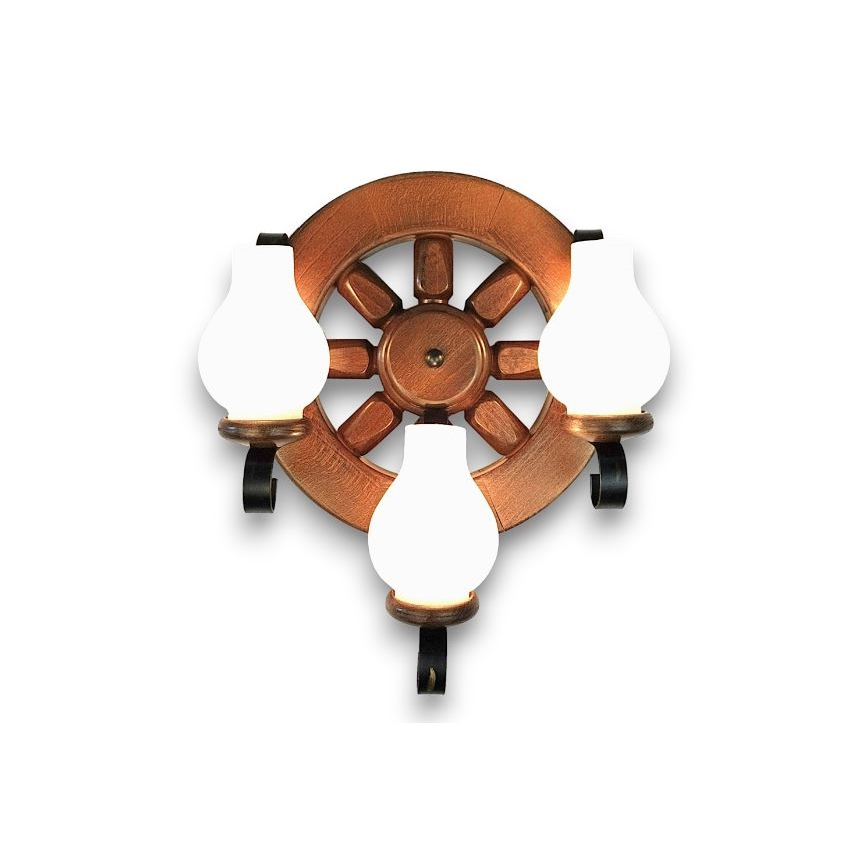 Brilagi - Wall light ROATA APLICA 3xE14/40W/230V beech/walnut