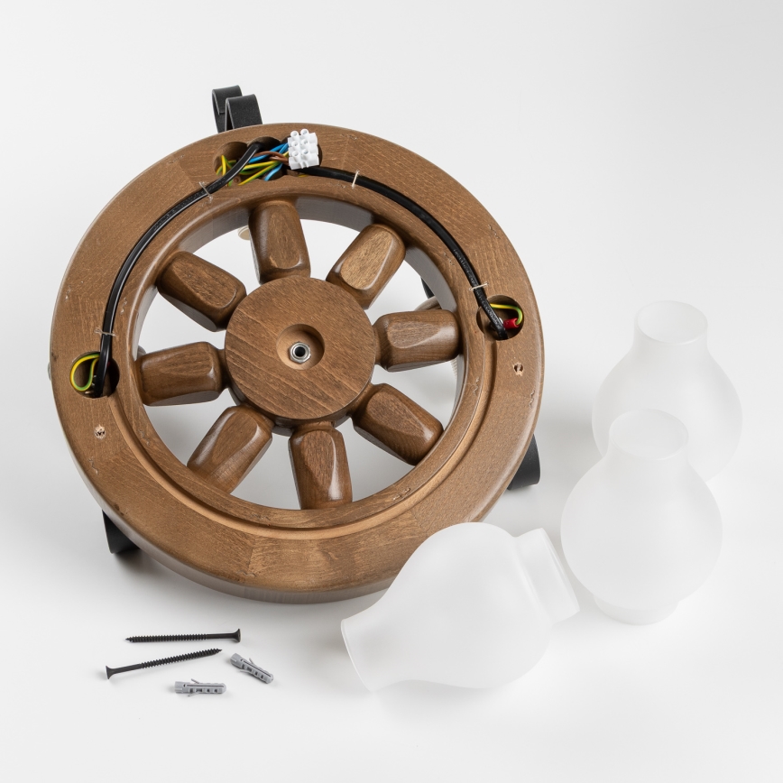 Brilagi - Wall light ROATA APLICA 3xE14/40W/230V beech/walnut