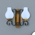 Brilagi - Wall light RUSTIC 2xE14/40W/230V beech
