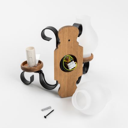 Brilagi - Wall light RUSTIC 2xE14/40W/230V beech