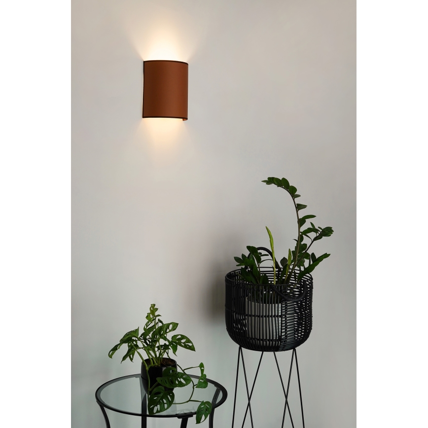 Brilagi - Wall light SEMI 1xE27/15W/230V brown
