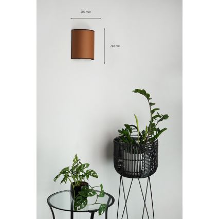 Brilagi - Wall light SEMI 1xE27/15W/230V brown