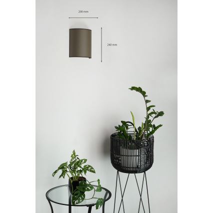 Brilagi - Wall light SEMI 1xE27/15W/230V brown