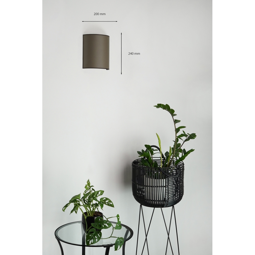 Brilagi - Wall light SEMI 1xE27/15W/230V brown