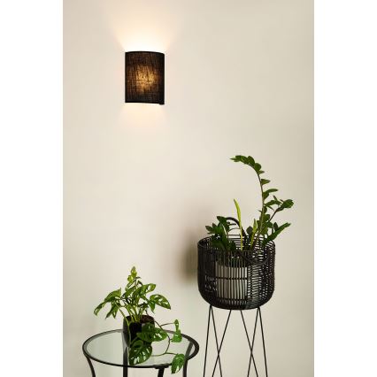 Brilagi - Wall light SEMI 1xE27/15W/230V d. 20 cm black