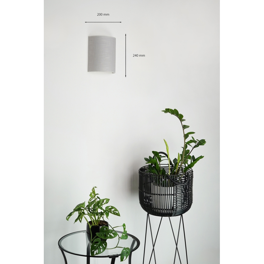 Brilagi - Wall light SEMI 1xE27/15W/230V grey