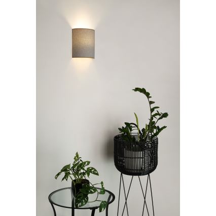 Brilagi - Wall light SEMI 1xE27/15W/230V light grey