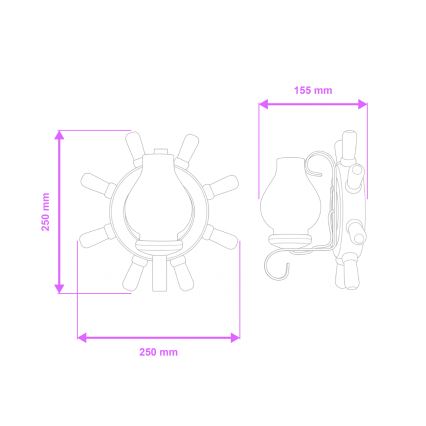 Brilagi - Wall light TIMONA 1xE14/40W/230V beech