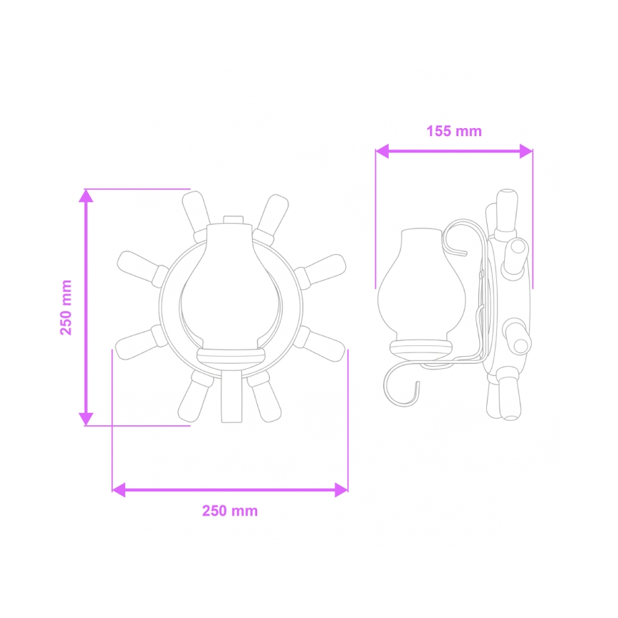 Brilagi - Wall light TIMONA 1xE14/40W/230V beech/walnut