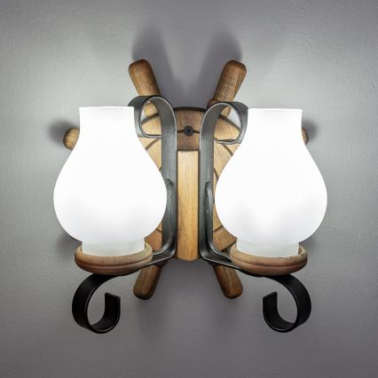 Brilagi - Wall light TIMONA 2xE14/40W/230V beech