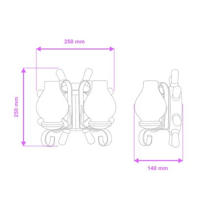 Brilagi - Wall light TIMONA 2xE14/40W/230V beech