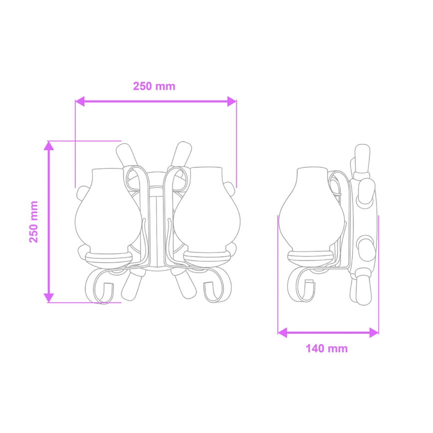 Brilagi - Wall light TIMONA 2xE14/40W/230V beech