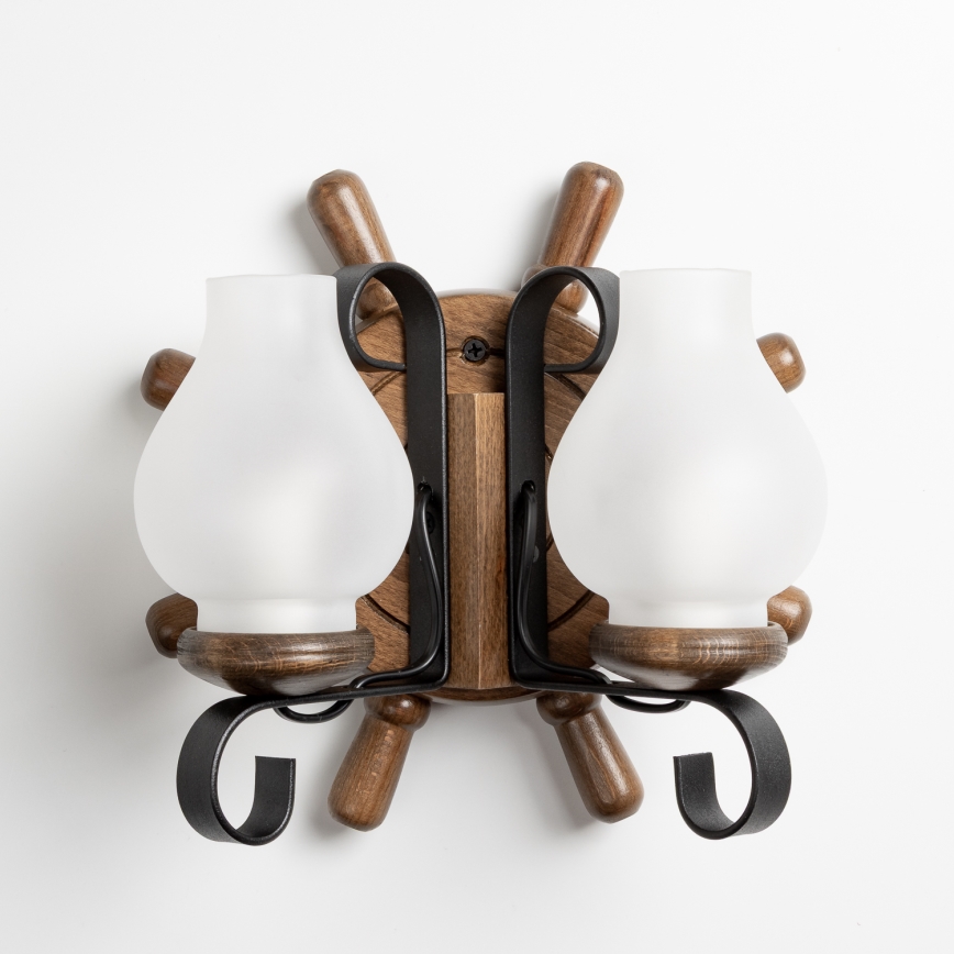 Brilagi - Wall light TIMONA 2xE14/40W/230V beech/walnut