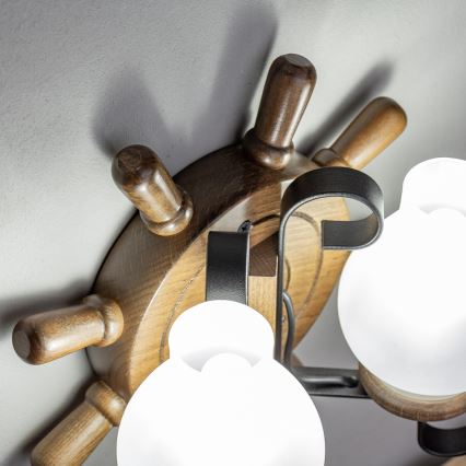 Brilagi - Wall light TIMONA 2xE14/40W/230V beech/walnut