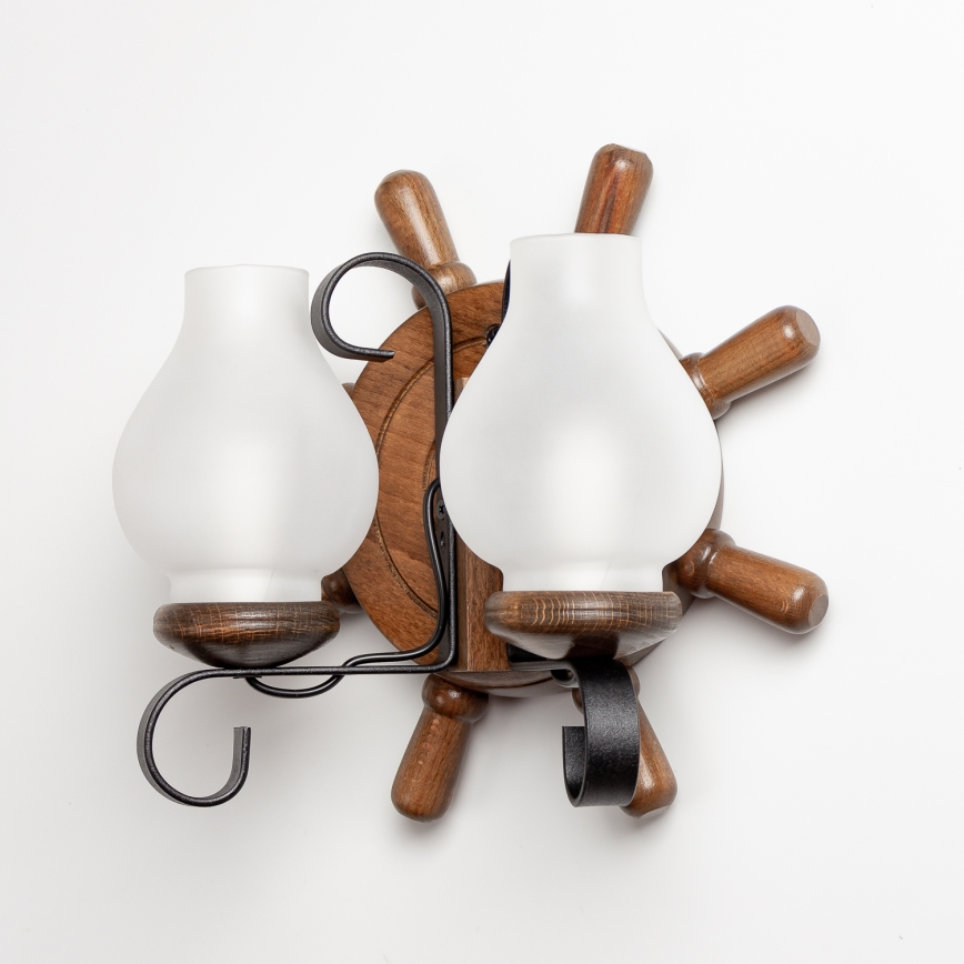 Brilagi - Wall light TIMONA 2xE14/40W/230V beech/walnut