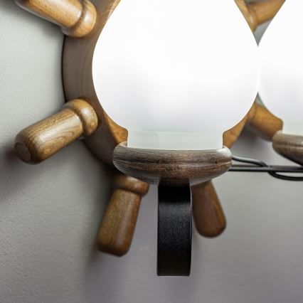 Brilagi - Wall light TIMONA 2xE14/40W/230V beech/walnut