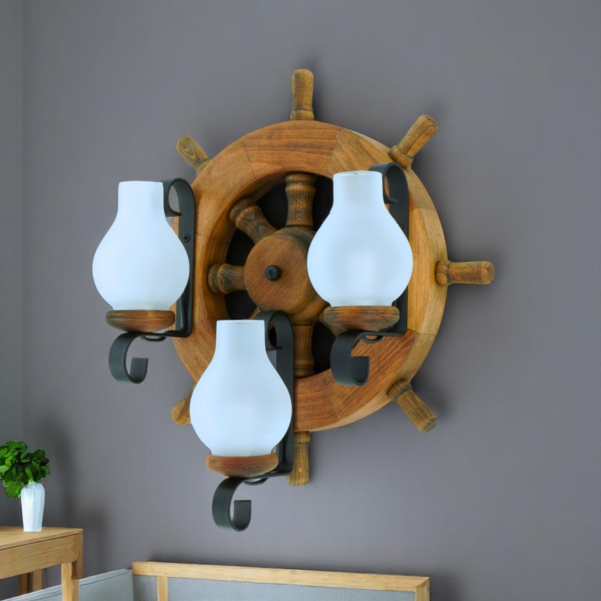 Brilagi - Wall light TIMONA 3xE14/40W/230V beech
