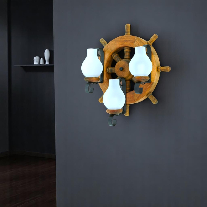 Brilagi - Wall light TIMONA 3xE14/40W/230V beech