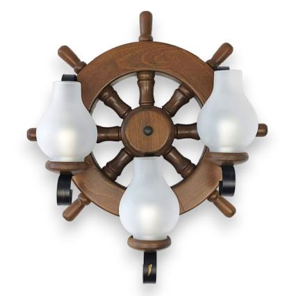 Brilagi - Wall light TIMONA 3xE14/40W/230V beech/walnut