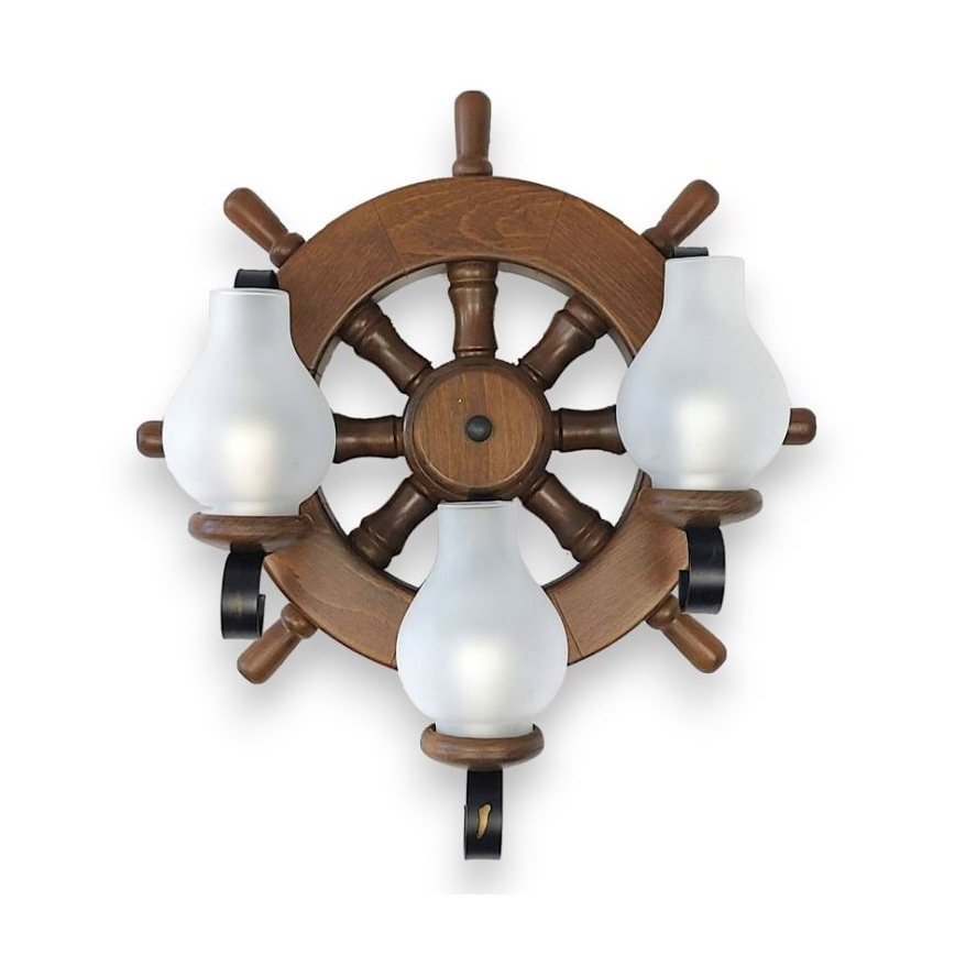 Brilagi - Wall light TIMONA 3xE14/40W/230V beech/walnut