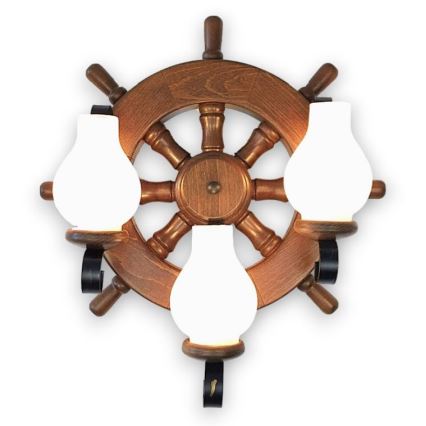 Brilagi - Wall light TIMONA 3xE14/40W/230V beech/walnut